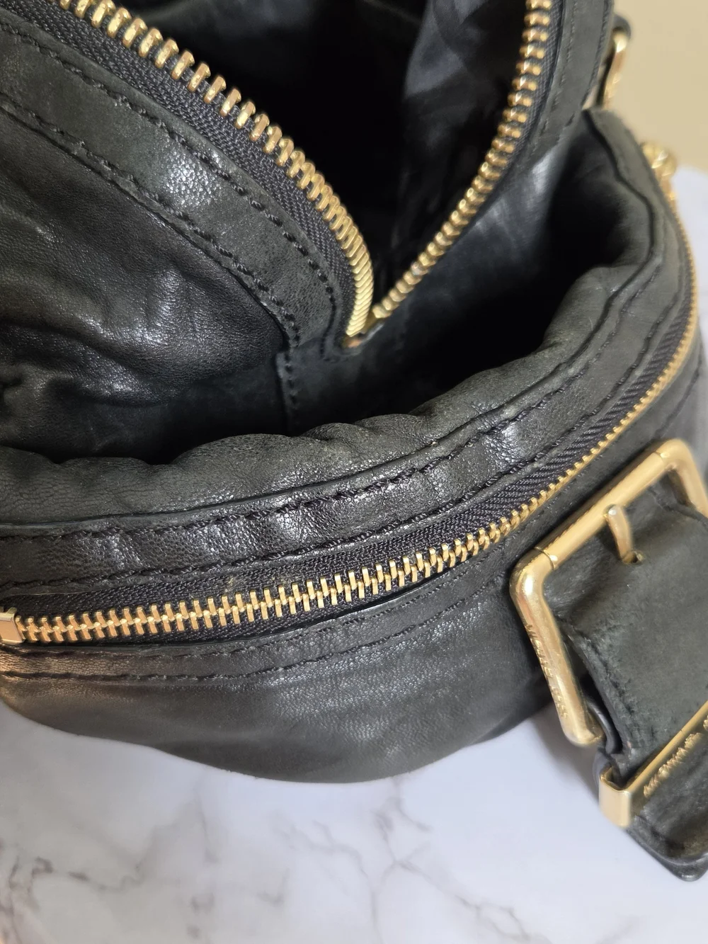 Michael Kors Black Leather Shoulder Bag